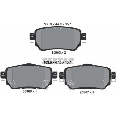 Bremsbelagsatz Nissan T. Qashqai/X-Trail 1.2-1.6 13 2596501 Bremsbelagsatz Nissan T. Qashqai/X-Trail 1.2-1.6 13 2596501