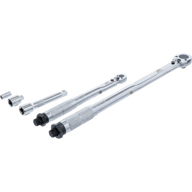 BGS Drehmomentschlüssel-Satz Abtrieb Außenvierkant 6,3 mm (1/4 ) 5 - 25 Nm, 12,5 mm (1/2 ) 28 - 210 Nm 5-tlg BGS Do it yourself 70190