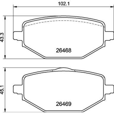 BREMBO Bremsklötze HA P 68 076 BREMBO Bremsklötze HA P 68 076