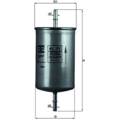 MAHLE Kraftstofffilter KL 71 MAHLE Kraftstofffilter KL 71