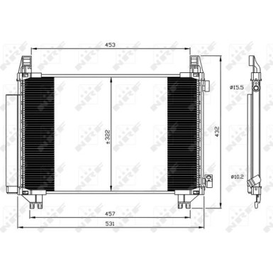 Kondensator, Klimaanlage 350062 Kondensator, Klimaanlage 350062