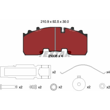 Bremsbelagsatz Knorr Sn6 2930601 Bremsbelagsatz Knorr Sn6 2930601
