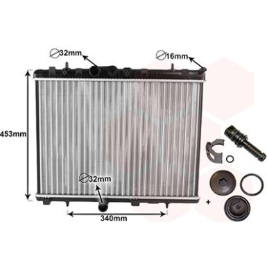 VAN WEZEL Kühler, Motorkühlung 40002255 IR PLUS