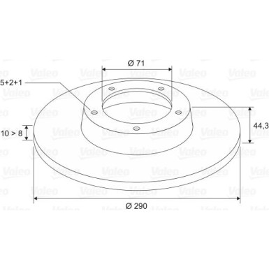 VALEO Bremsscheibe 186204