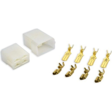 Phonocar 4 Poliger Multi-Anschluss Buchse und Stecker mit Kabelschuh für Stromkabel Multistecker 4-polig mit pins 043351