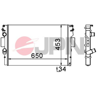 JPN Kühler, Motorkühlung 60C9023-JPN