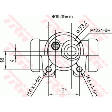 TRW Bremsrolle BWD129 TRW Bremsrolle BWD129