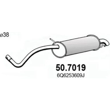 Endschalldämpfer SEAT,SKODA,VW 99 50.7019