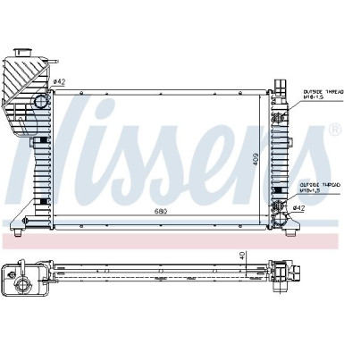 Wasserkühler PKW MERCEDES SPRINTER B/D AUT. 95 FIRST FIT 62686A