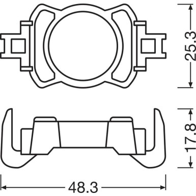 Osram Montagehalterung Adapter DA10 für NIGHT BREAKER LED H7-LED 2St LEDriving® ADAPTER 64210DA10