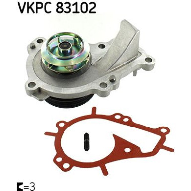 SKF Wasserpumpe VKPC83102 SKF Wasserpumpe VKPC83102