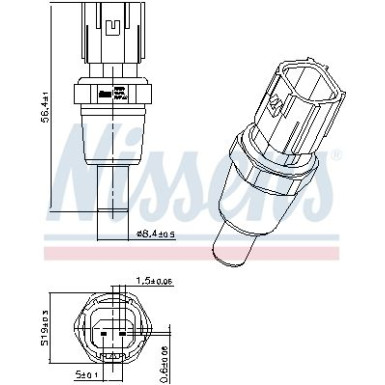 NISSENS Sensor, Kühlmitteltemperatur 207029