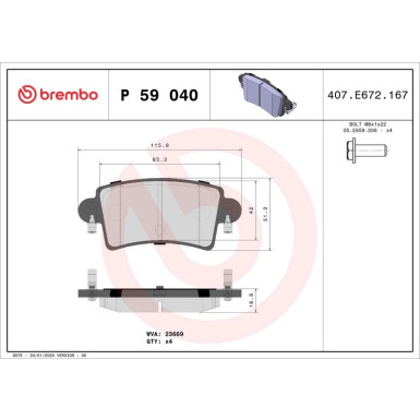 BREMBO Bremsklötze HA P 59 040
