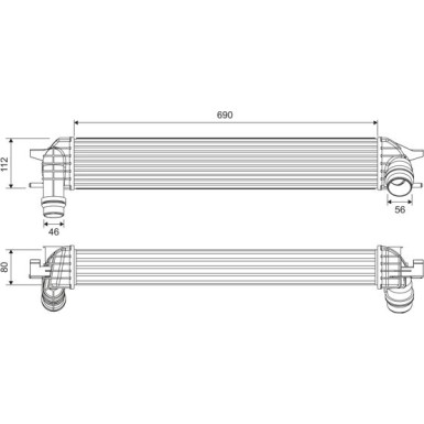 VALEO Druckluftkühler 818696 VALEO Druckluftkühler 818696