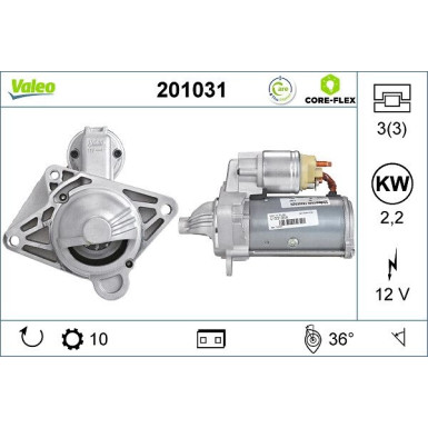 Anlasser VALEO CORE-FLEX 201031 Anlasser VALEO CORE-FLEX 201031