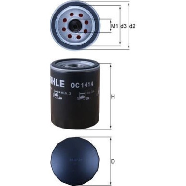 MAHLE Ölfilter OC 1414 MAHLE Ölfilter OC 1414