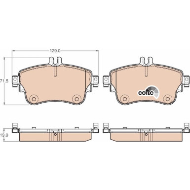 Bremsklötze VA MERCEDES W176,W246 11 COTEC GDB1933 Bremsklötze VA MERCEDES W176,W246 11 COTEC GDB1933