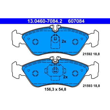 Bremsbelagsatz Db T. Sprinter 208-312 95 13.0460-7084.2