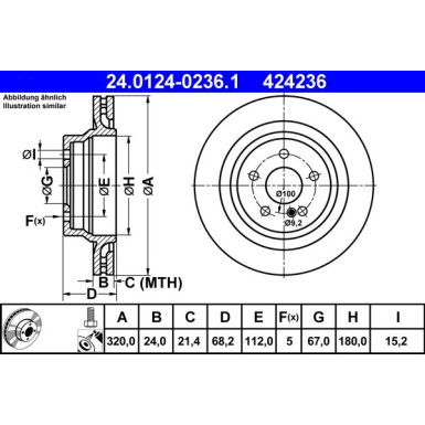 Bremsscheibe Db T. W211/W212/S212/C218/X218 4.0-5.5 06 24.0124-0236.1 Bremsscheibe Db T. W211/W212/S212/C218/X218 4.0-5.5 06 24.0124-0236.1
