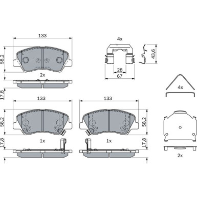 Bremsbelag 0 986 424 951 Bremsbelag 0 986 424 951