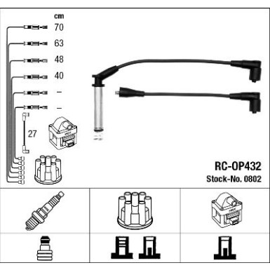 NGK Zündleitungssatz 0802