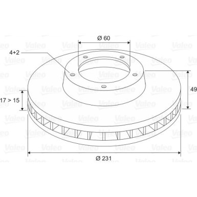 VALEO Bremsscheibe 197163