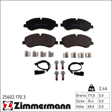 ZIMMERMANN Bremsbeläge 25602.170.3