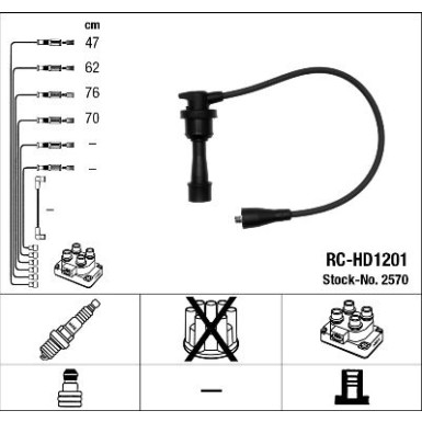 RC-HD1201 NGK - Zündkabelsatz HYUNDAI SANTAMO 2.0 16V 4x4,5.99 2570