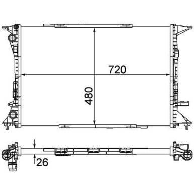 Kühler, Motorkühlung CR 1060 000P Kühler, Motorkühlung CR 1060 000P