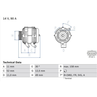 Lichtmaschine 0 986 049 121