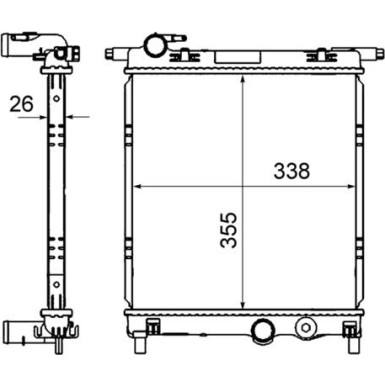 Kühler, Motorkühlung BEHR CR 831 000S