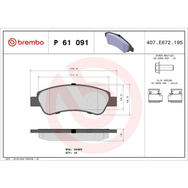 BREMBO Bremsklötze HA P 61 091