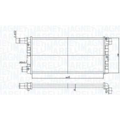MAGNETI MARELLI Kühler, Motorkühlung 350213185200 MAGNETI MARELLI Kühler, Motorkühlung 350213185200