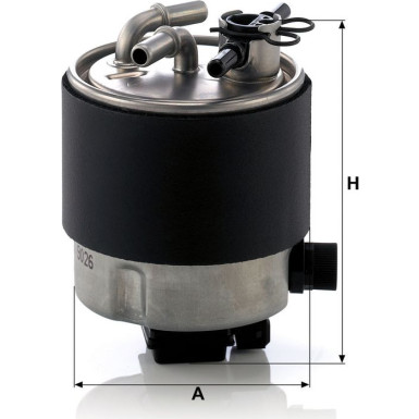 Mann & Hummel Kraftstofffilter PKW NISSAN Qashqai 1,5dCi 07 WK 9026