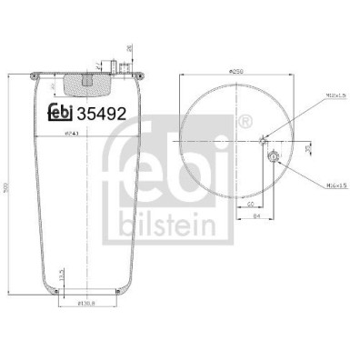FEBI BILSTEIN Luftfeder 35492 FEBI BILSTEIN Luftfeder 35492