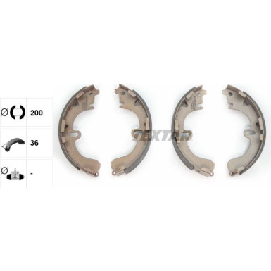 Bremsbacken Toyota Corolla 92 91043100 Bremsbacken Toyota Corolla 92 91043100