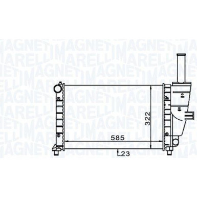 MAGNETI MARELLI Kühler, Motorkühlung 350213187100 MAGNETI MARELLI Kühler, Motorkühlung 350213187100