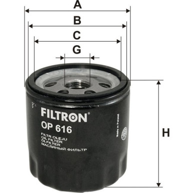 FILTRON Ölfilter OP 616 FILTRON Ölfilter OP 616