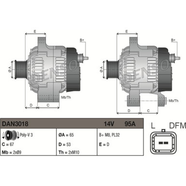 DENSO Generator DAN3018 DENSO Generator DAN3018