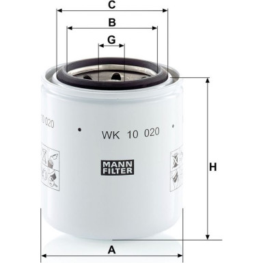 Mann & Hummel Industriefilter WK 10 020 Mann & Hummel Industriefilter WK 10 020