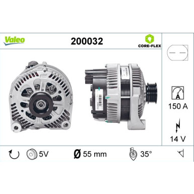 VALEO Generator 200032 VALEO CORE-FLEX VALEO Generator 200032 VALEO CORE-FLEX