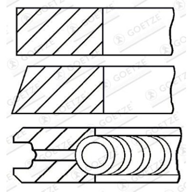 GOETZE ENGINE Kolbenring 08-425600-00