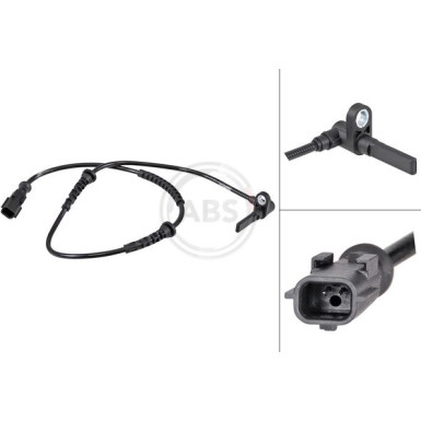 A.B.S. Sensor, Raddrehzahl 31783 A.B.S. Sensor, Raddrehzahl 31783
