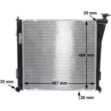 Kühler, Motorkühlung BEHR CR 848 000S
