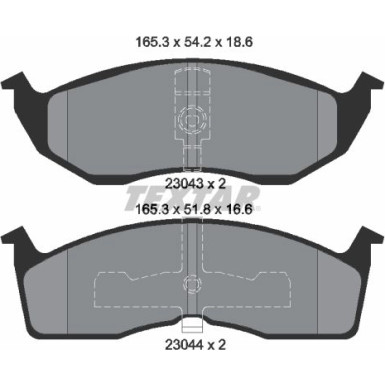 Bremsbelagsatz Chrysler P. Voyager/300M/Neon 2304301 Bremsbelagsatz Chrysler P. Voyager/300M/Neon 2304301
