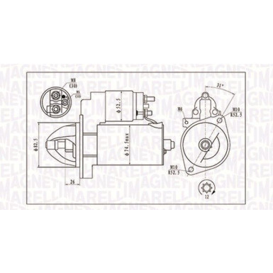 MAGNETI MARELLI Anlasser 063721410010 MAGNETI MARELLI Anlasser 063721410010