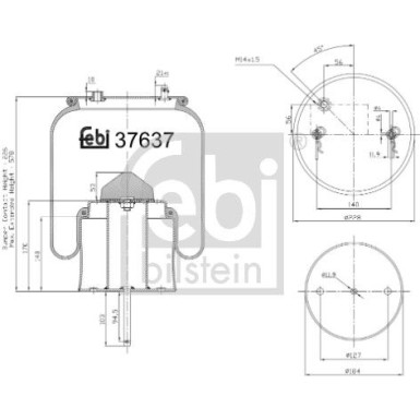 FEBI BILSTEIN Luftfeder 37637