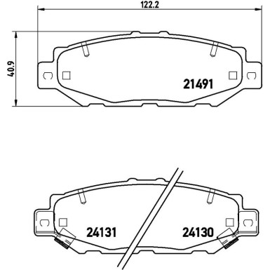 BREMBO Bremsklötze HA P 83 038 BREMBO Bremsklötze HA P 83 038