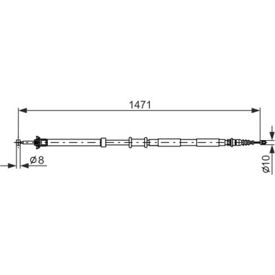 Handbremsseil re FIAT Panda 4x4 04 1987477970 Handbremsseil re FIAT Panda 4x4 04 1987477970