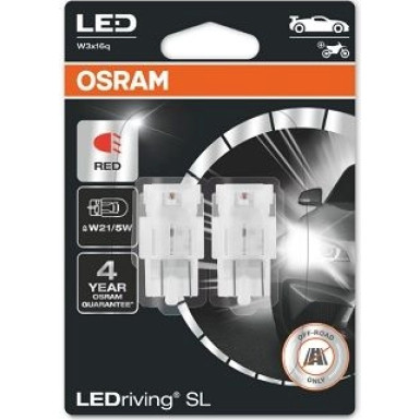 W21/5W OSRAM LED Red Rot 12V OSRAM LEDriving LEDriving® SL 7515DRP-02B
